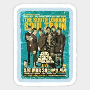 POSTER TOUR - SOUL TRAIN THE SOUTH LONDON 65 Sticker